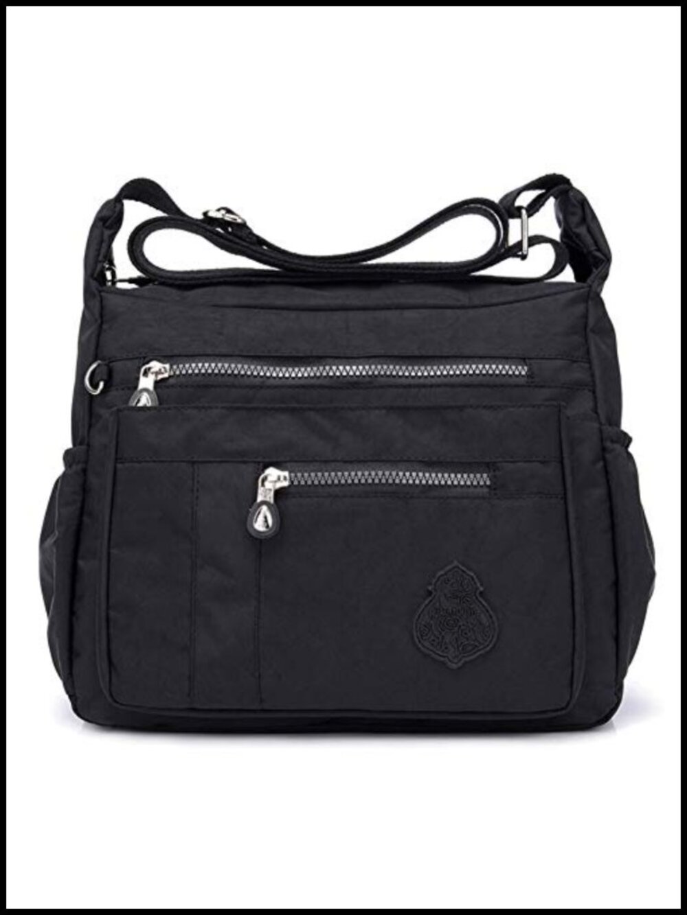 Nylon Waterproof Crossbody Bag Multi-Pocket Shoulder Purse Messenger
